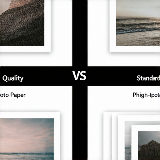 高質相紙與普通相紙比較的圖片，高質相紙表現出鮮豔色彩、細緻紋理，顯示照片品質提升的效果，吸引攝影愛好者探索選擇高質相紙的秘訣。