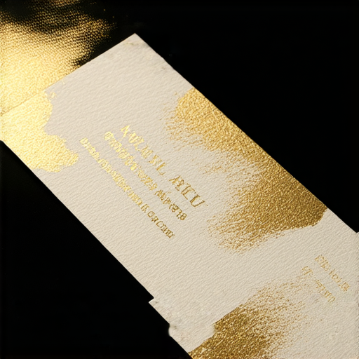 卡片燙金展示，聚焦於燙金細節與質感，突顯品牌形象與魅力，適合用於市場推廣與設計靈感，提升品牌識別度。