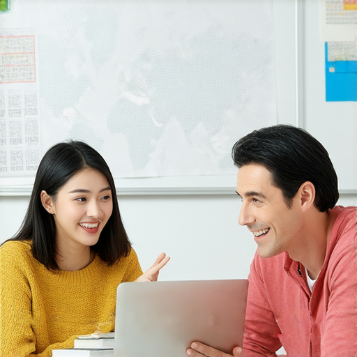 提升英文能力的秘訣是與外籍老師一對一交流，圖片中展示學生與老師互動學習，開啟學習旅程，增強語言自信和流利度，絕對值得嘗試！