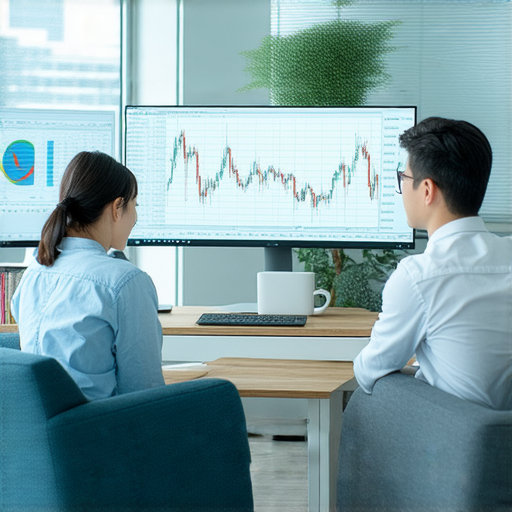 一對一外籍老師指導學生解密股票交易的過程，學員專注學習，環境專業舒適，適合想成為市場高手的人士，提升英語能力與交易技巧。