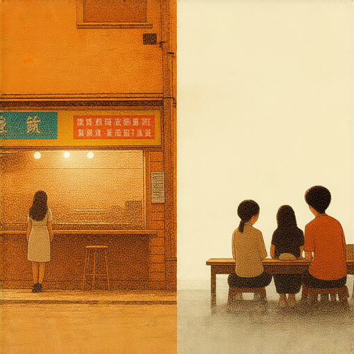 狗肉爭議話題的探討，展示了不同文化對待動物的觀念。圖片中展現狗肉餐廳與教學活動，鼓勵學習流利英語的外籍老師一對一教學。