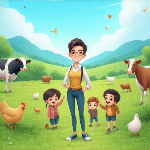 外籍老師帶領學生探索牧場，與動物互動學習英文，充滿歡樂的學習氛圍，增進語言能力，體驗大自然的奇妙世界，享受新穎的英文學習方式。