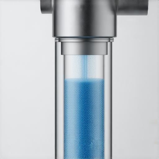 水管過濾器特寫，展示其過濾系統的細節，凸顯健康秘密的關鍵功能，強調飲水安全與水質改善，吸引讀者點擊了解更多有關水管過濾器的資訊。