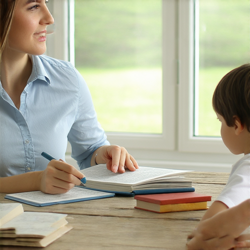 清晨英語學習場景，外籍老師一對一教學，學生專注學習，桌上有書本與筆記，展現高效的語言學習氛圍，適合提升英語能力的最佳時機。