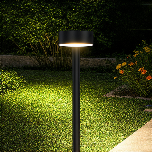 防水LED燈具在室外空間中的應用，明亮的燈光照亮庭院與花園，營造舒適氛圍，展示現代照明科技，提升居住品質，適合各種氣候環境的理想選擇。