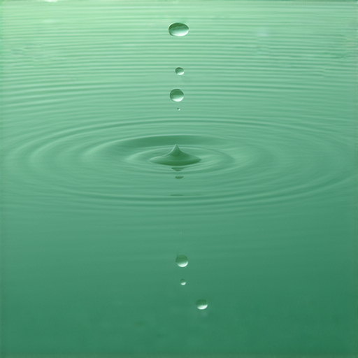 滴水聲響的水滴在池塘中輕輕落下，水面波紋漣漪，周圍環境靜謐，展現自然之美，象徵著滴水聲的深層意義與神秘，吸引人探討其背後的秘密。