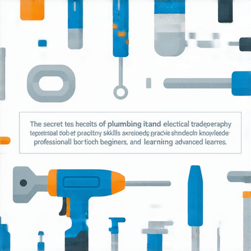 揭開水電入行秘笈的圖片，展示三招學習技巧，幫助成為水電行業高手，強調實用技能、專業知識和必備工具，適合新手與進階學習者參考。