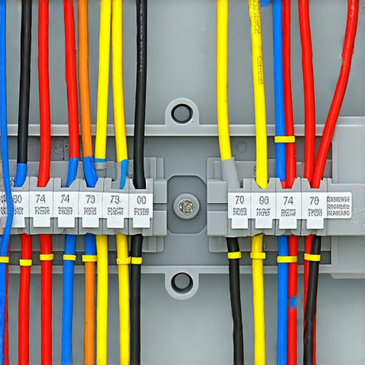 接駁盒內部電線連接方式的近距離照片，清楚顯示電線的排列與安全措施，突顯使用安全電線的技巧，幫助讀者了解正確的接駁方法與注意事項。