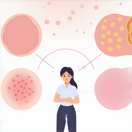 紅疹病因分析與治療建議圖示，展示紅疹的不同類型與症狀，促進英語學習提升，邀請外籍老師進行一對一指導，理解紅疹真相。