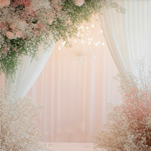 婚禮佈景板展示夢幻婚禮氛圍，精美花藝與燈光映襯賓客驚嘆不已，完美融入浪漫主題，讓每位賓客都感受到特別時刻的魔力。