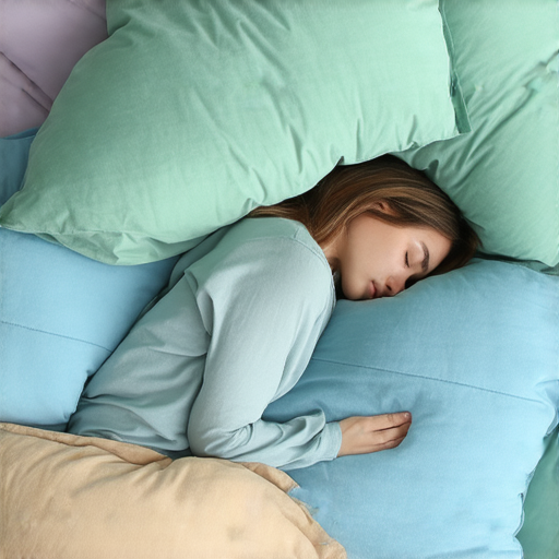 揭開布袋睡的秘訣，展示獨特的睡眠技巧，幫助改善夢境，圖片中展示布袋睡的姿勢及相關元素，突出其對提升睡眠質量的重要性。