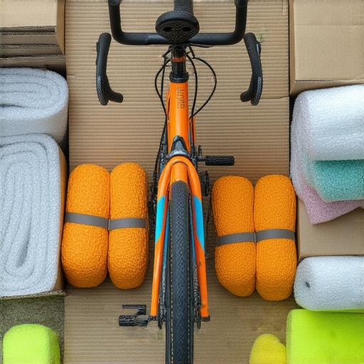 打包自行车技巧示範，展示如何正確運用墊材及包裝材料，確保自行车在運輸過程中無損，提升安全性與運輸效率。