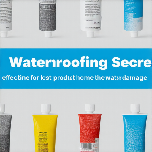 揭開防水秘訣的圖片，展示不同類型的填縫劑，強調如何選擇最佳產品以防水害，讓家居無懼水患，並提供實用的選擇建議。