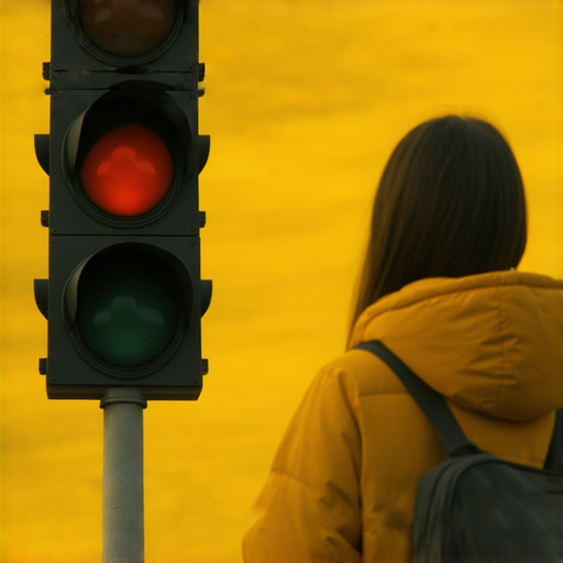 紅綠燈象徵交通信號與英語學習的關聯，外教在線一對一教學生流利英文，探索背後的文化與意義，提升語言能力，開啟學習新視野。