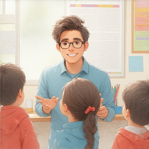 外籍老師在課堂上與學生互動，傳授英語知識，學生專注學習，展示理性與感性並重的學習氛圍，提升英語能力的過程中，外籍教師的指導至關重要。