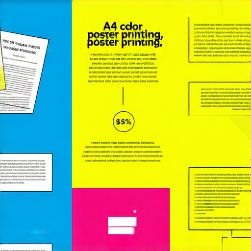 A4彩色印刷與海報印刷的比較圖，展示不同印刷技術、價格與質量的關係，揭示海報印刷背後的秘密，幫助用戶選擇最佳方案。