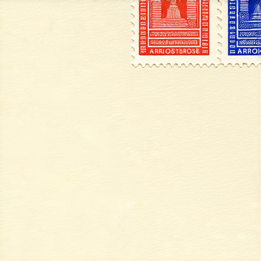 公文袋上精確放置的郵票布局示範，展示如何運用公文袋大小與郵票配置的秘訣，讓郵寄過程更專業且高效，吸引收件者的注意。