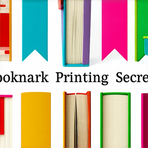 書籤印刷的秘密探索，展示不同尺寸的書籤如何影響閱讀體驗的視覺示例。色彩鮮明的書籤與書本搭配，呈現使用效果，強調書籤尺寸的重要性。