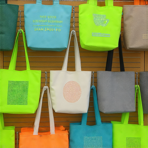 深水埗環保袋印刷展示，色彩鮮艷且時尚，數款個性化設計，鼓勵環保行動，符合現代潮流與生活方式，吸引年輕消費者，彰顯環保意識與獨特風格。