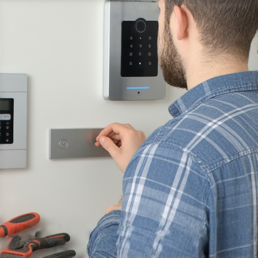 專業人士正在協助選擇和安裝對講機，展示選擇過程和工具，強調維修服務的重要性，幫助用戶突破對講機安裝的困惑，提升居家安全和方便性。