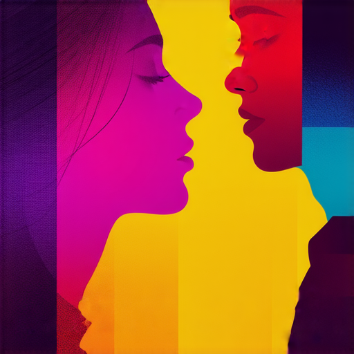 打破保守思維的概念圖，展現人們深度體會他人的心聲，象徵性地揭開真相的面紗，強調理解與共鳴的重要性，促進思維的轉變和社會的進步。