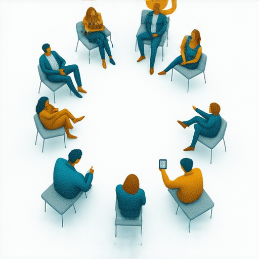 立即加入討論的活動場景，參與者積極互動，分享意見，展現團體互動的魅力，讓每個人的聲音都被聽見，促進社群交流和合作。