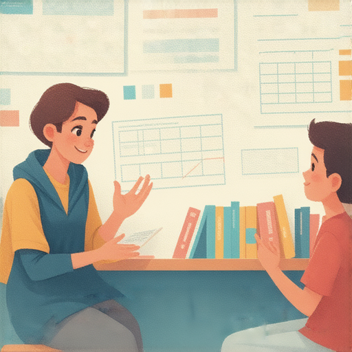 一對一外籍老師教學生學習英文的畫面，背景展示語言學習的相關資源，強調掌握英文的秘密，啟動語言旅程的獨特教學方式。