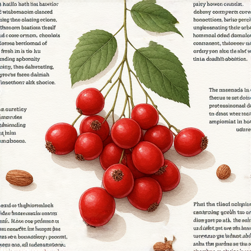 山楂與肚痾的神秘聯繫圖片，展示新鮮山楂、肚痾誤解，揭示其背後的真相，增加對健康的認識和探索，提升飲食選擇的意識。