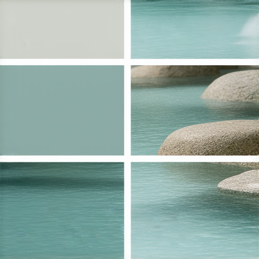 揭開油漆顏色與溫泉放鬆的秘密，圖片展示多種油漆樣本與悠閒溫泉場景，讓生活色彩與放鬆感和諧共存，營造舒適氛圍的靈感來源。