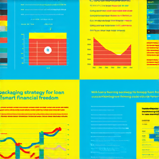 打包貸款的策略，展示如何透過合理的財務規劃，達成財務自由的目標。圖片中包含財務數據圖表與成功案例，強調打包貸款的優勢。