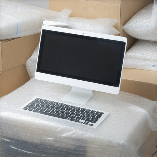 打包攻略大公開，圖片顯示搬屋時用塑膠袋保護電腦，整齊有序，省時間又省心，適合各種搬家情況，實用技巧提升搬家效率。