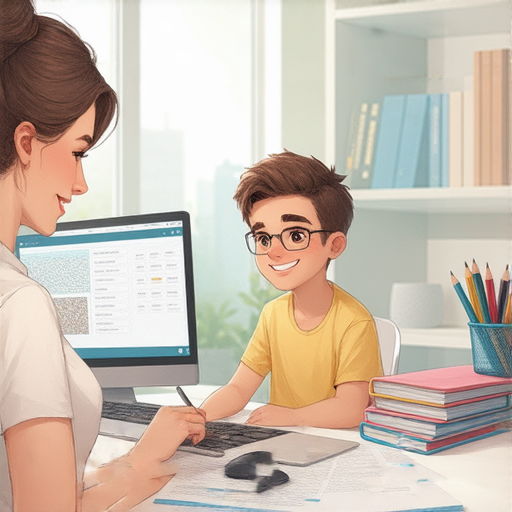 提升英語能力的學生正與外籍老師進行線上一對一的互動學習，展現專注與交流的場景，發現外籍教師的教學秘密，不容錯過的英語學習機會。