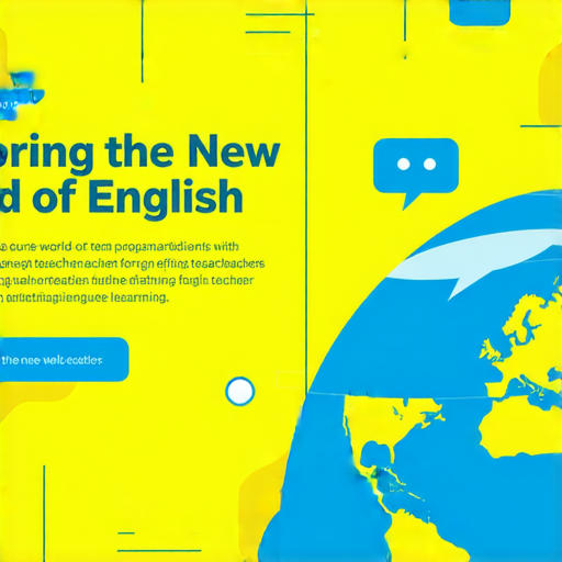 釘書釘海報設計展示，主題為探索英文新世界，提供外籍老師一對一教學的報名通知，強調語言學習的樂趣與效率，吸引學生參加課程。