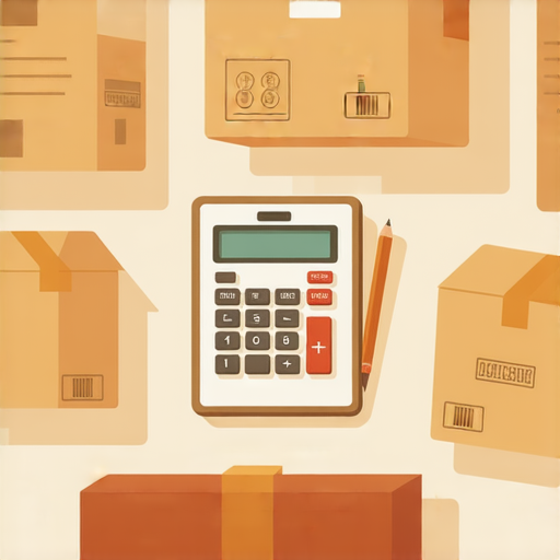 搬屋成本分析，展示報價技巧，教你如何有效省錢，圖片中有搬家箱子與計算工具，說明搬屋過程中的成本控制與透明度，讓搬家更輕鬆。
