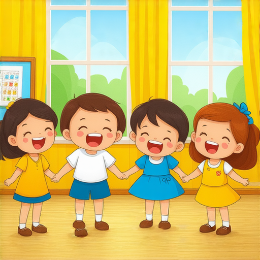 發現必學的英文兒歌，讓孩子輕鬆掌握語言技巧，圖片展示兒童唱歌的場景，歡樂的氛圍中刺激語言發展，適合幼兒教育的學習資源。