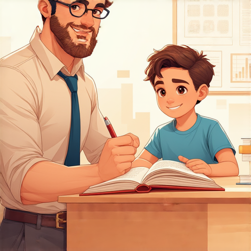 外籍老師與學生進行一對一英語教學，學生神情專注，自信心提升，環境輕鬆愉快，強調個性化學習，提升英語能力。