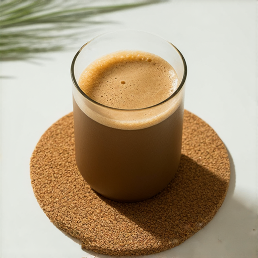 杯墊與飲品的搭配，表現出其在健康與環保中的重要性，展示如何利用杯墊減少環境影響及提升飲用體驗，彰顯可持續生活方式。