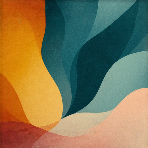 一幅抽象藝術作品，融合模糊與熱情的色彩，展現創造力的無限可能。圖中柔和的線條與鮮豔的色彩交織，象徵著探索和突破，激發靈感與創意。