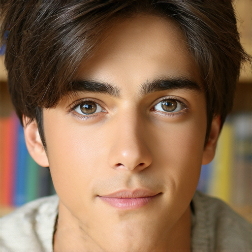 一名學生與英語老師進行一對一課程，專注於流利表達，背景有英語學習資料，象徵揭開語言盔甲的秘密，探索英語學習的奧秘。