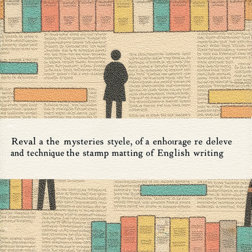 揭開印章與文章的奧秘，展示英語學習者掌握英文技巧的場景，背景中有書本與筆記，象徵探索與學習的過程，鼓勵讀者深入了解英文寫作的技巧與秘訣。