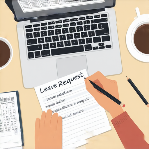 聽說你能請事假，圖片展示如何使用英文表達請假，輕鬆掌握請假秘訣，讓你快速學會相關英文詞彙和句型，方便請假申請。