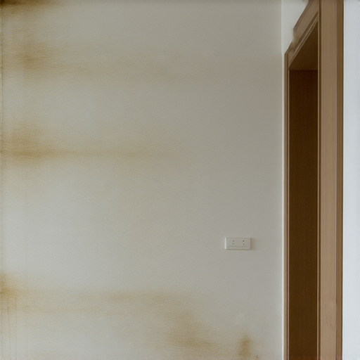 翠擁華庭住宅內部漏水隱患顯現，水漬明顯影響牆面及地板，提醒住戶注意並了解如何防範家中災難及維護居住安全。