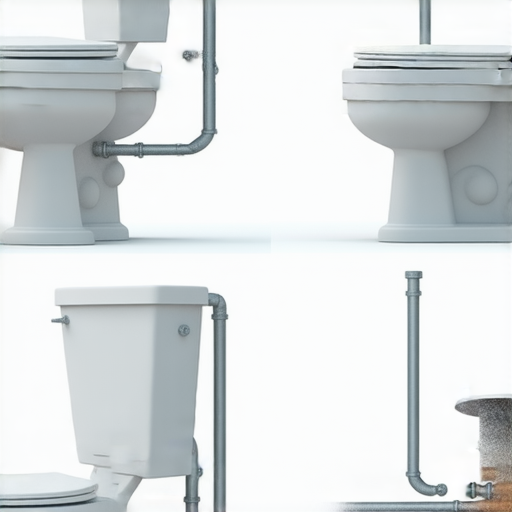 馬桶後面水管漏水的維修步驟，顯示檢查漏水位置、關閉水源、拆卸水管、檢查密封及重裝水管等過程，幫助快速解決問題。