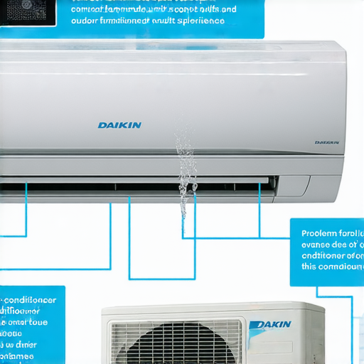 大金空調室內外機滴水問題的解析圖片，展示常見故障及解決方法，幫助用戶了解並解決空調漏水的隱秘原因，提升使用體驗。