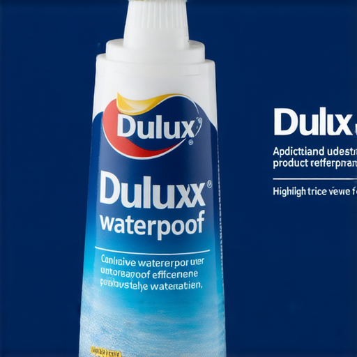 多樂士強力防水膠產品展示，清晰呈現包裝設計及顏色，同時標示出價格與使用評價，揭示其防水效果與應用範圍，讓消費者了解產品特色及實際表現。