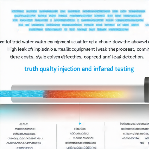 揭開漏水真相的圖片，展示打針與紅外線測試的過程，突出測試設備與相關費用，強調漏水檢測的重要性與有效性，讓使用者了解如何選擇合適的檢測方式。