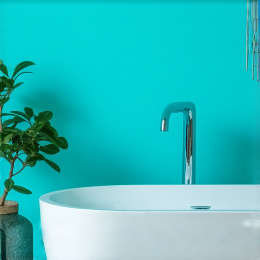 透明磚防水漆在浴室牆面應用，展示其防水與美觀特色，色彩清新，適合增強浴室裝潢效果，提供持久防護，讓浴室既實用又具設計感。