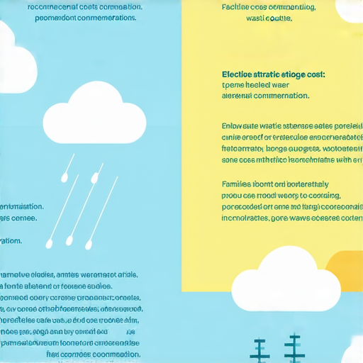 揭開水電煤費用真相的插圖，展示多種節省秘訣的圖示，包括水電煤的使用建議，幫助家庭有效降低開支，避免浪費，提升節能意識。