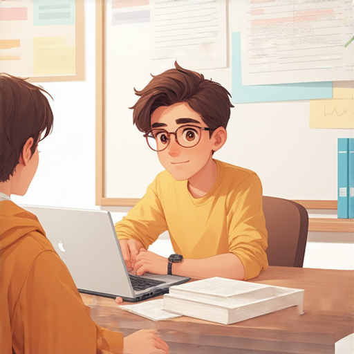 探索海典居英文秘訣，與外籍老師一對一互動，提升口語技巧的學生在課堂上專心學習，背景顯示教室環境和教學設備。