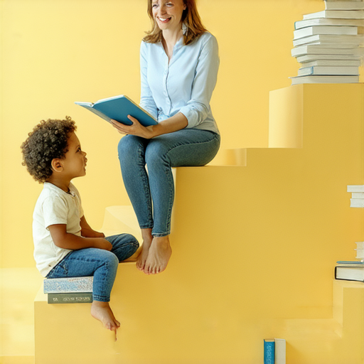 外籍老師一對一教學場景，樓梯機主題，學生專注學習英文，互動活潑，展現輕鬆學習氛圍，提升英語能力，立即體驗個性化教學。